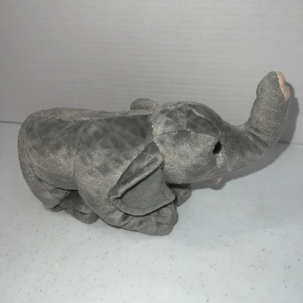Elephant Plush Beanbag Textured Gray 10